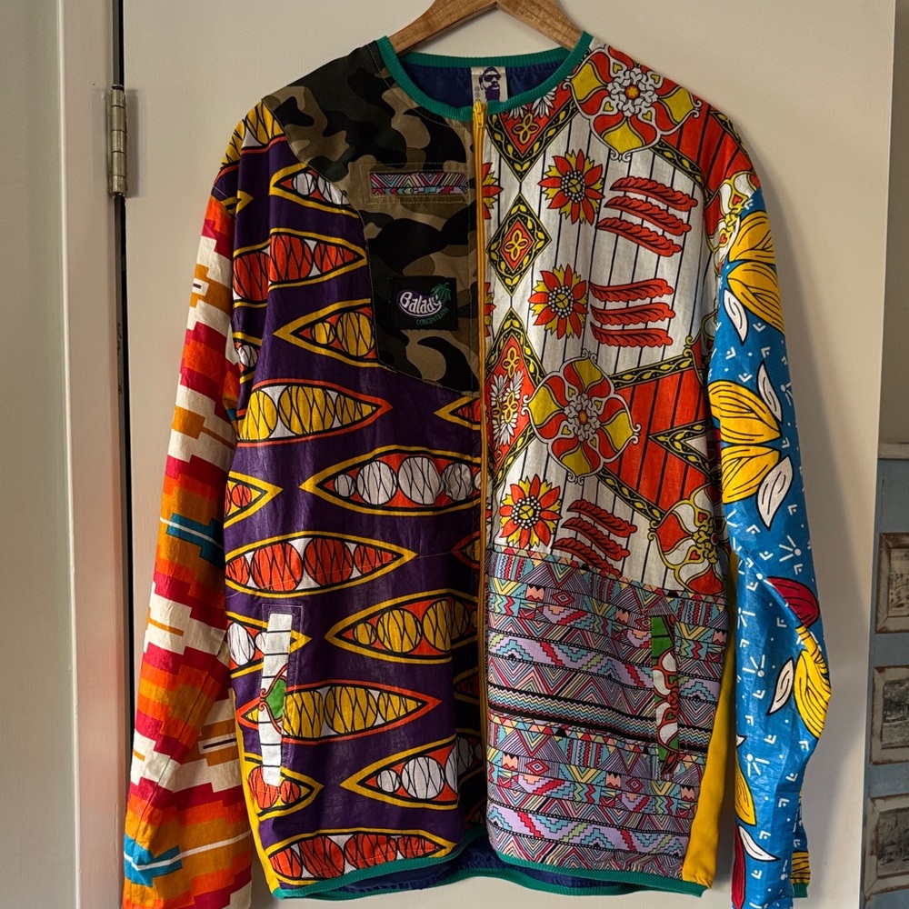 Vibrant Multicolor Men's Zip-Up Sweater